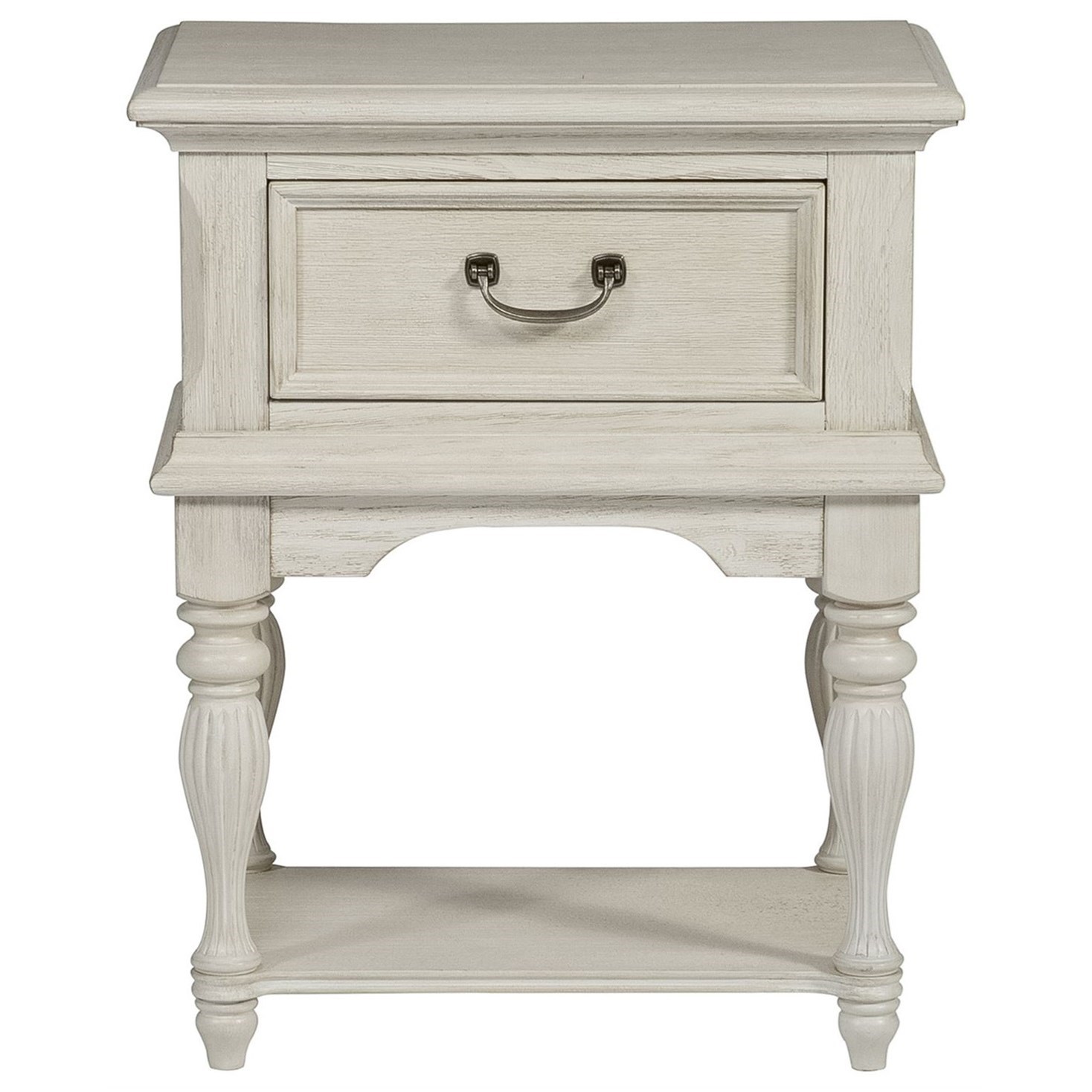 Liberty Furniture Bayside Bedroom 249BR62 Transitional Leg Night Stand with Fully Stained